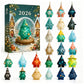 24 Days Christmas Advent Calendar Sea Glass Effect PVC Gnome Tree Decorations
