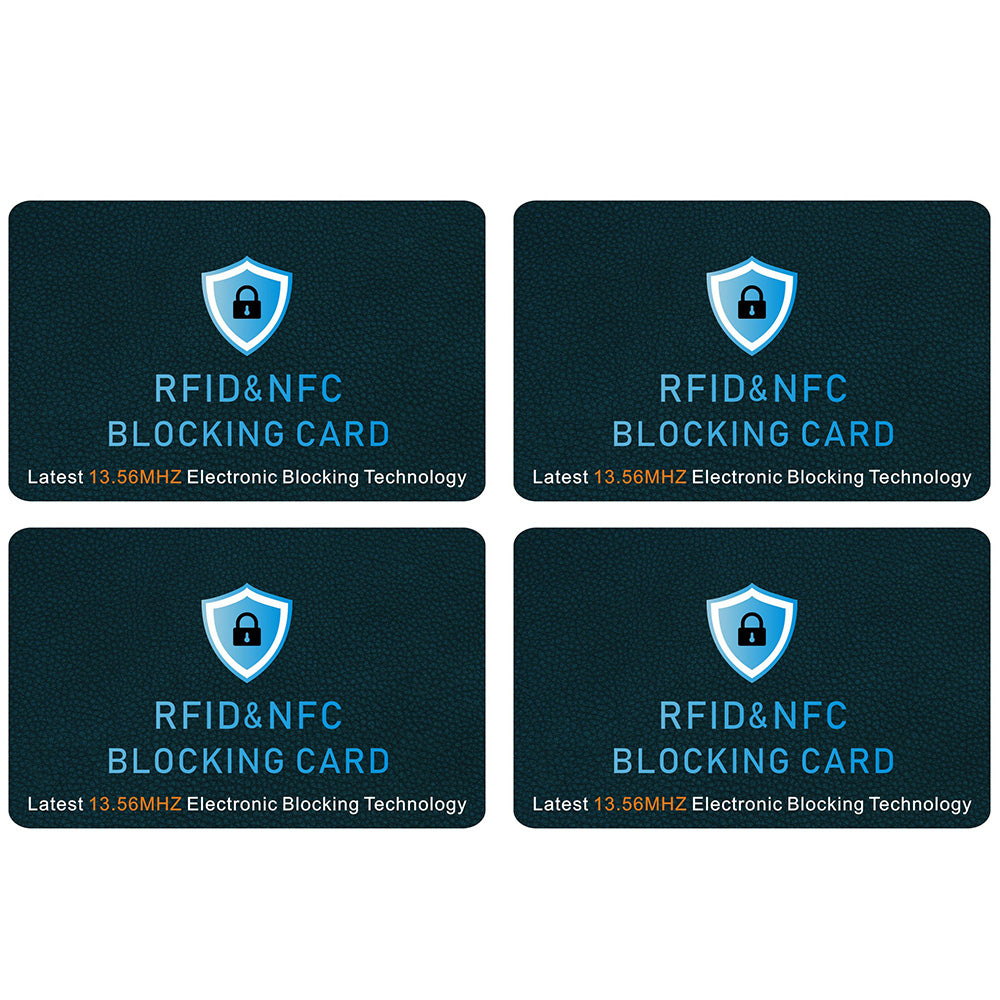 4 Pack RFID Blocking Card NFC Anti Theft Cards Protection Wallet Passport Protector