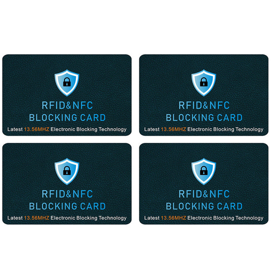 4 Pack RFID Blocking Card NFC Anti Theft Cards Protection Wallet Passport Protector