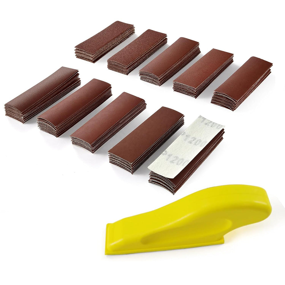 100 Pcs Micro Sander Detail and Mini Sander Block Hand Sander Tool for Crafts