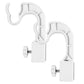 1-Pair Clip-On Curtain Rod Holder No-Drill Window Frame Mount for Dorm Room