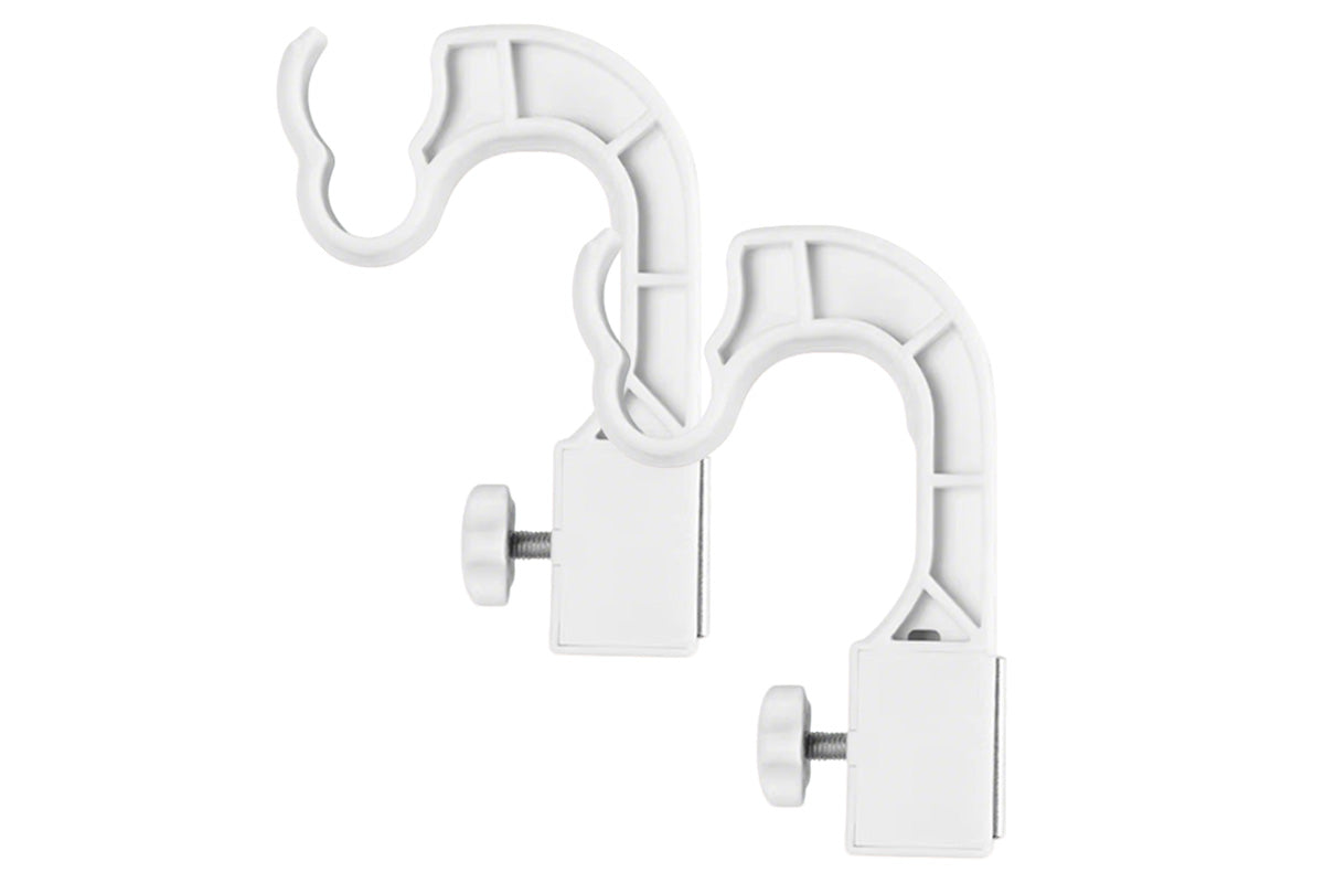 1-Pair Clip-On Curtain Rod Holder No-Drill Window Frame Mount for Dorm Room