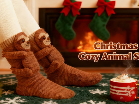 Funny 3D Knitted Animal Socks Adorable Christmas Gift