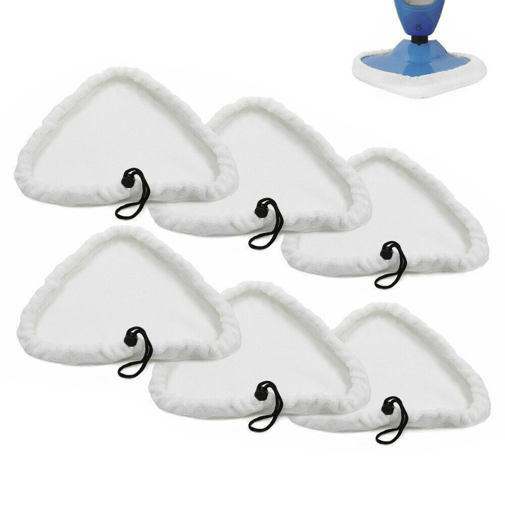 6Pcs Steam Mop Pads Replacement Washable Microfibre Cloth