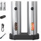 2Pcs Salt and Pepper Grinder Set Stainless Steel Salt and Pepper Shakers for Kitchen