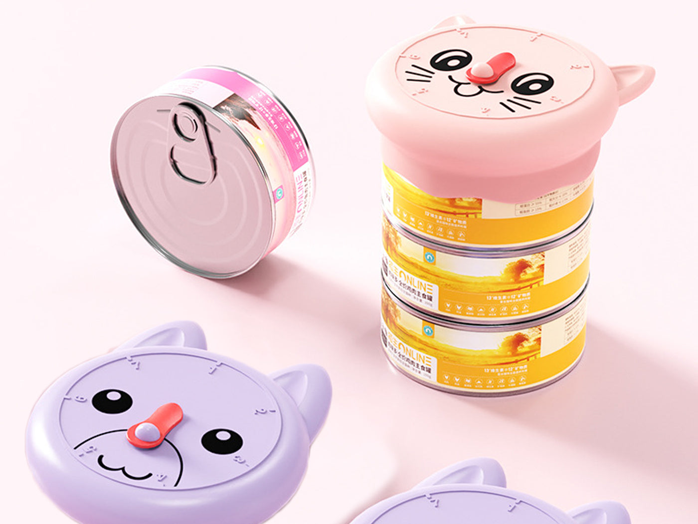 5pcs Reusable Pet Wet Food Can Covers Silicone Can Lids for Dog Cat Food
