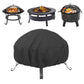 Outdoor Round Fire Pit Cover Waterproof Oxford Protector for Patio Use