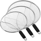3PCS Stainless Steel Grease Splatter Guard for Frying Pan Ultra Fine Mesh Lids Splatter Screen for Cooking
