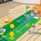 Toy Golf Set with Tiger Automatic Ball Returner Golf Clubs Putter Mat for Indoor Outdoor Play