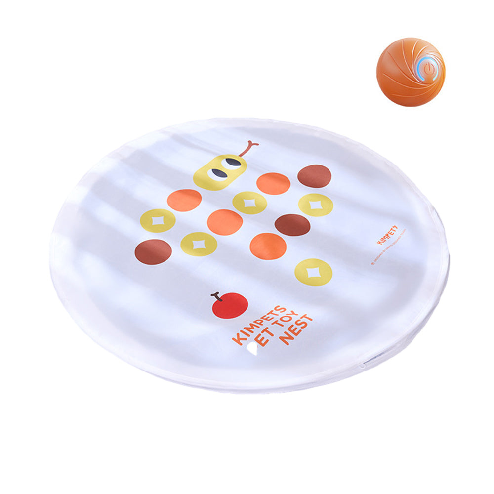Interactive Cat Toys Fast Moving Ball in Play Mat Automatic Motion Activated Ball Hide and Seek