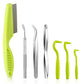 Pet Tick Removal Tool Set with Flea Comb and Tweezers for Dogs and Cats