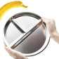 Stainless Steel Portion Control Divided Plate Balanced Lunch Meal Tray