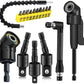 17-Piece Drill Bit Extension Set with 105 degree Right Angle Attachments Flexible Shaft Kit for Tight Spaces
