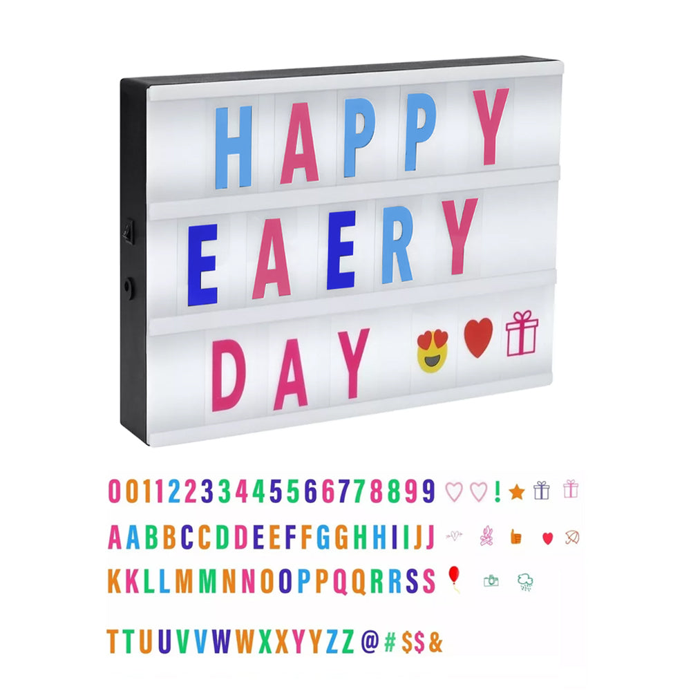 LED Cinema Light Box with 96 Letters