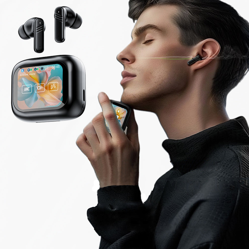 Bluetooth 5.4 Wireless Earbuds with ANC ENC Noise Cancelling and Touch Control