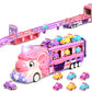 Unicorn Toy Truck Foldable Racetrack with Lights and Sound Birthday Gift for Girls