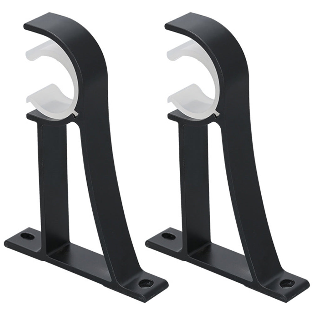2 Pack Thickened Aluminum Alloy Curtain Rod Brackets for 28 to 32mm Rods