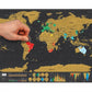82x60CM/42x30CM Scratch Off Colored World Map with Scratch Accessories Kit-Continental Style