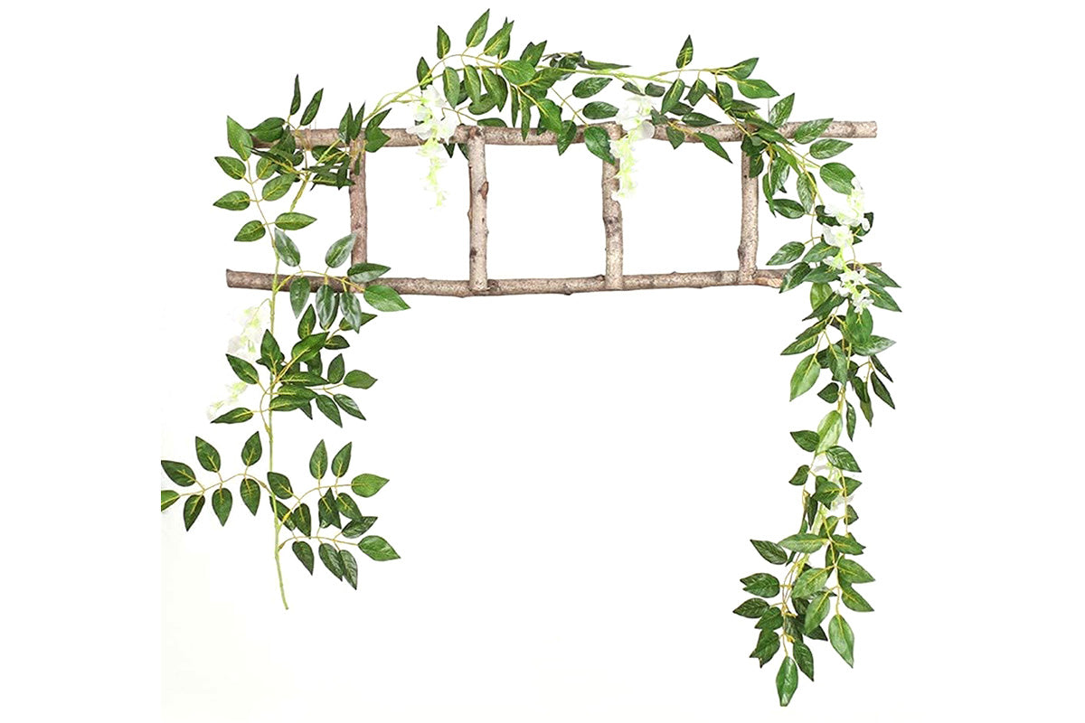 4Pcs Artificial Silk Wisteria Vine Hanging Garland 1.8 m for Home and Garden Decoration