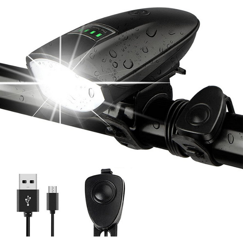 Rechargeable LED Bicycle Headlight with Horn