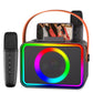 Mini Karaoke Machine Portable Bluetooth Speaker with 2 Wireless Microphone
