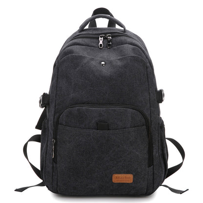 Large Capacity Canvas Backpack Laptop Notebook School Travel Backpack