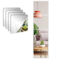 4Pcs DIY Square Self-Adhesive Acrylic Mirror