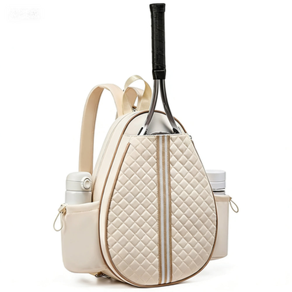 Multi-functional Sports Quilted Tennis Backpack Holds 2 Rackets
