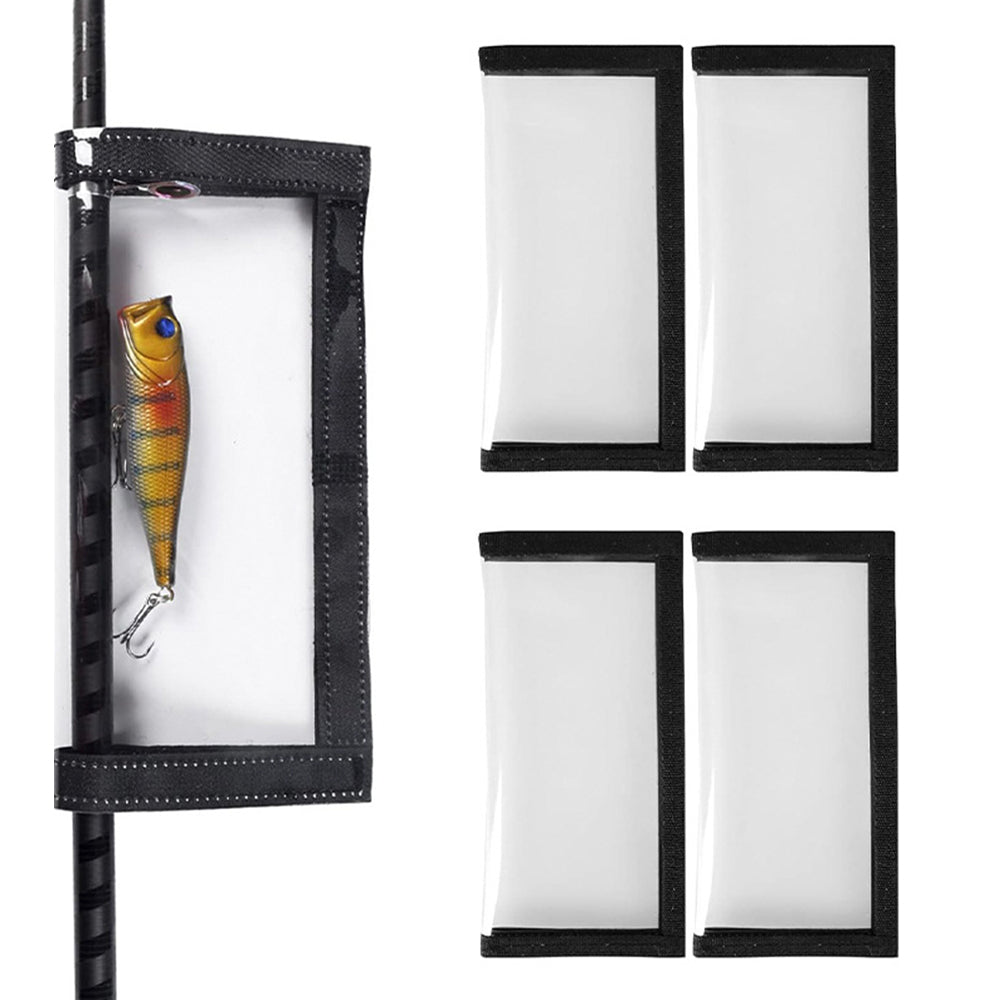 4 Pack Clear PVC Fishing Lure Wraps Hook Protective Covers Fishing Storage Bag