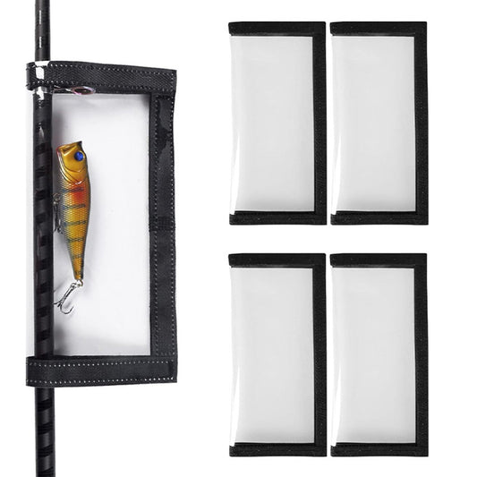 4 Pack Clear PVC Fishing Lure Wraps Hook Protective Covers Fishing Storage Bag