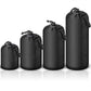 4Pack DSLR Camera Lens Pouch Case Bag Cover Canon Nikon Sony Panasonic