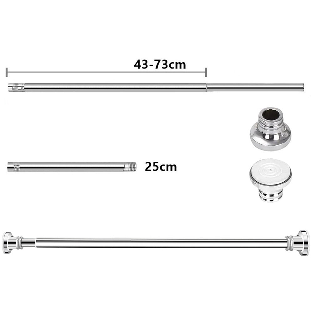 Adjustable Tension Curtain Rod Telescopic Shower Pole for Bathroom