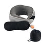 Travel Pillow Memory Foam Neck Pillow Set with Eye Mask Earplugs