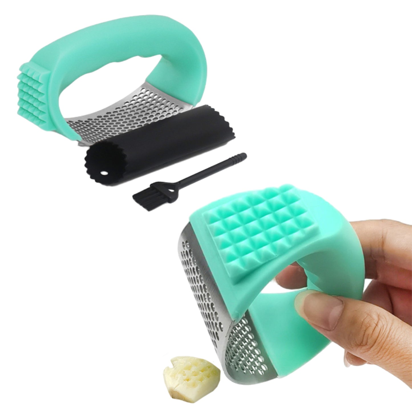 Stainless Steel Garlic Peeler and Squeezer Kitchen Tool Kit