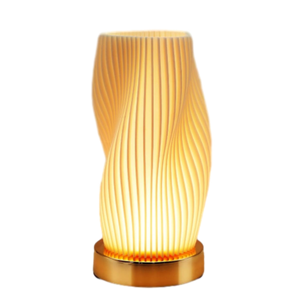 Bedside Lamp with Metal Base for Bedroom