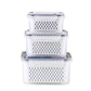 3Pack Fridge Food Storage Container Sets with Lids and Strainer