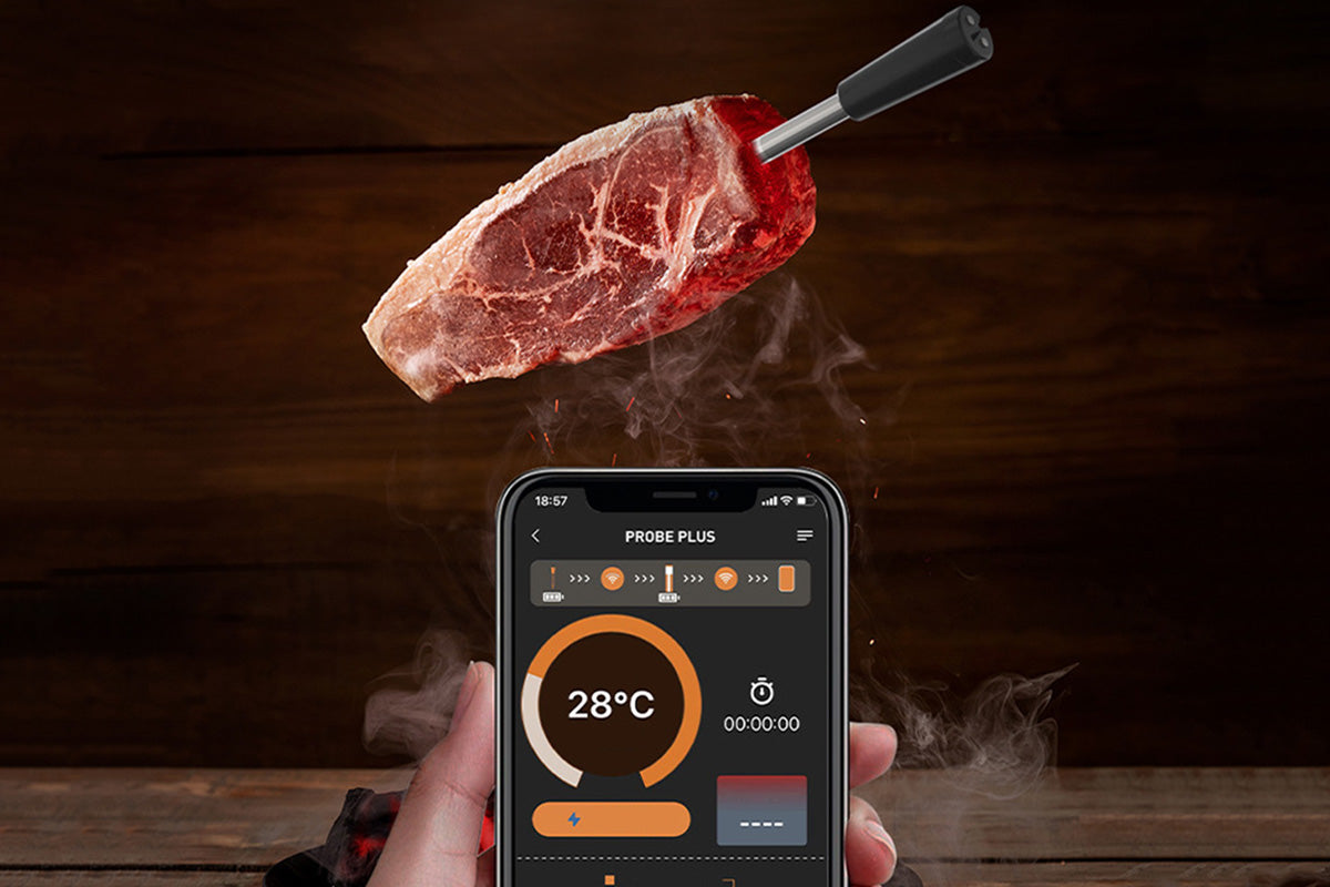 Meat Thermometer Digital Bluetooth Wireless Food Thermometer for Cooking Grilling