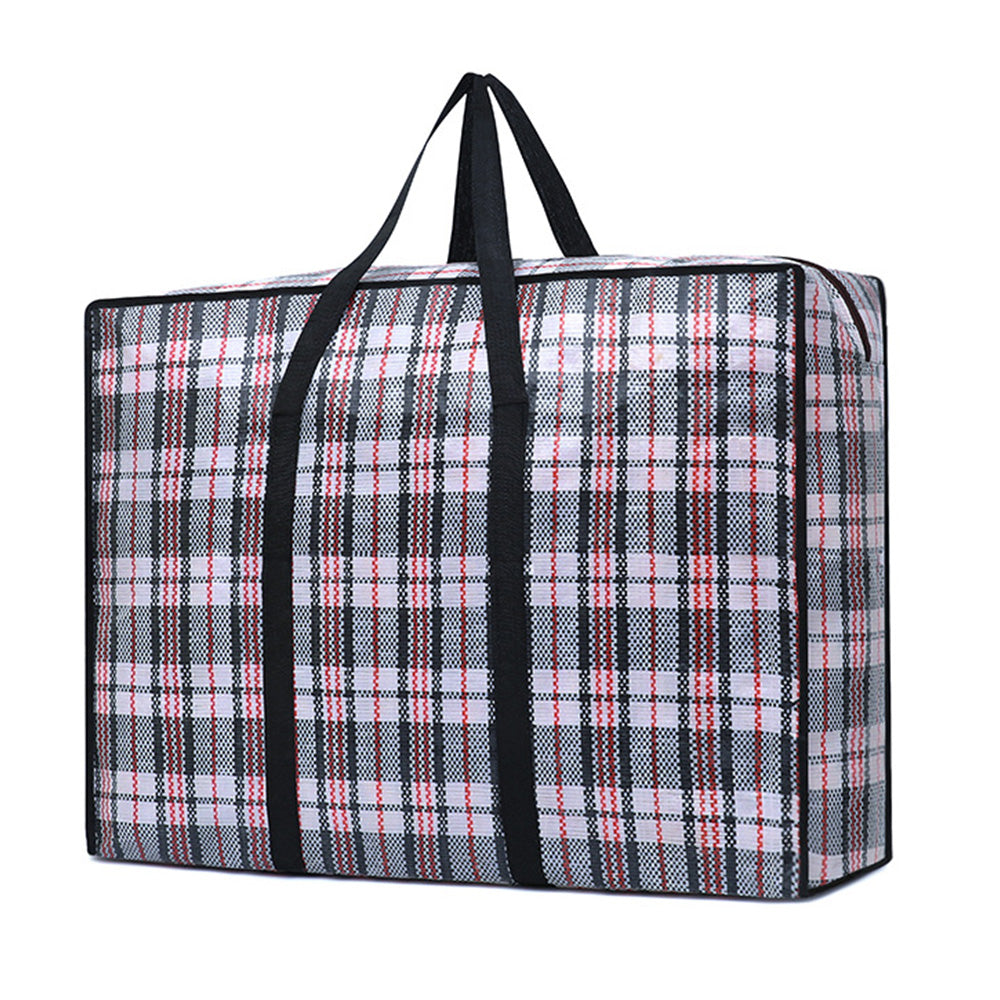 5Pcs Stripe Bag Packing Storage Strip Zip Shopping Travel Check House Moving Bag