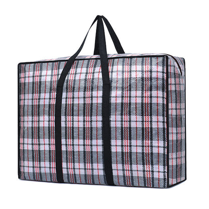 5Pcs Stripe Bag Packing Storage Strip Zip Shopping Travel Check House Moving Bag