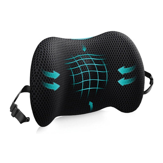 Memory Foam Lumbar Cushion for Office Chair with Adjustable Straps