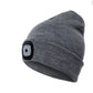 LED Beanie Hat USB Rechargeable LED Light Hat Winter Warm Knitted Hat Camping Workwear Hat with LED Light