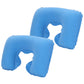 2 Pack Inflatable Travel Neck Pillow U Shaped for Car Plane Soft Velvet PVC Portable