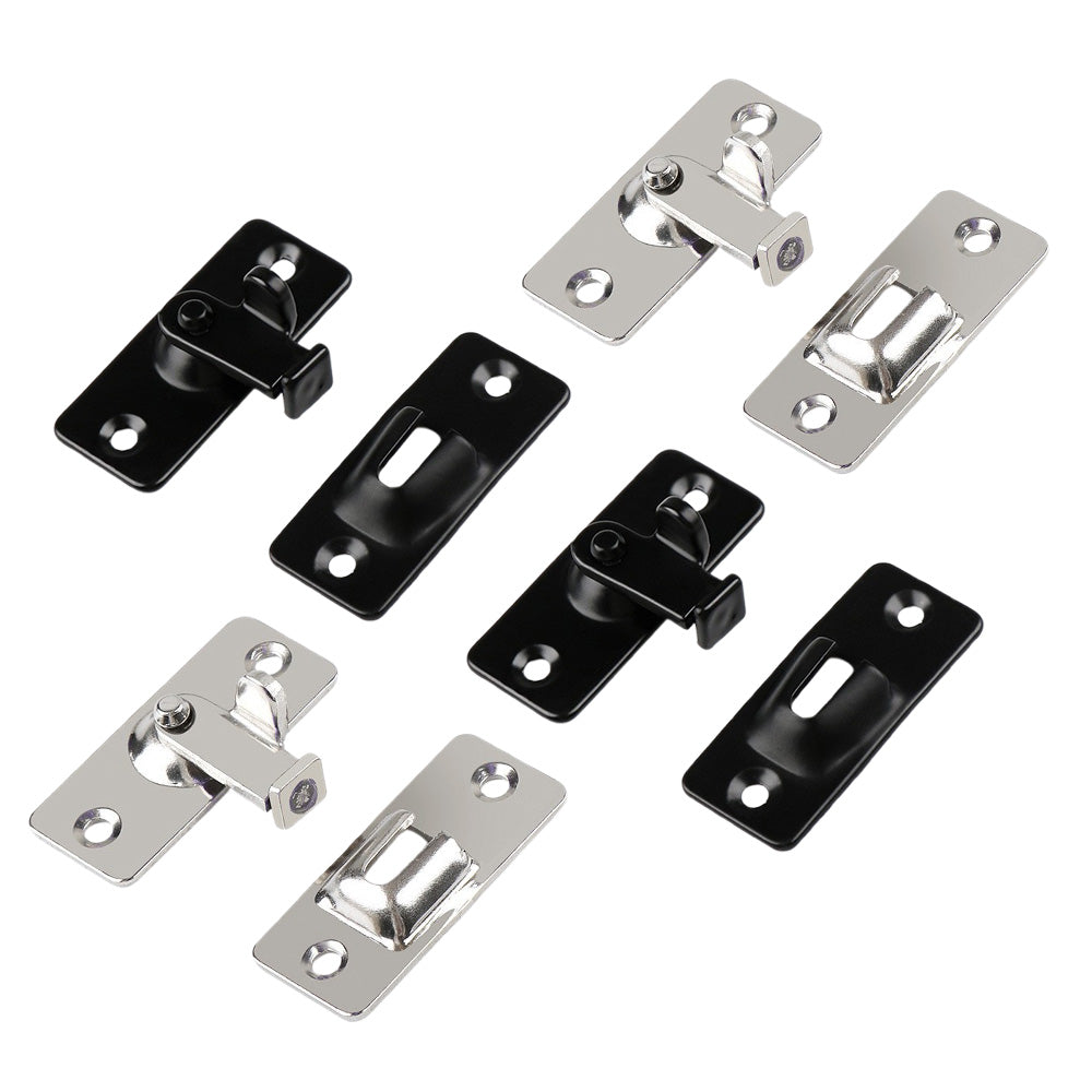 4 Pcs 90-Degree Stainless Steel Corner Door Lock