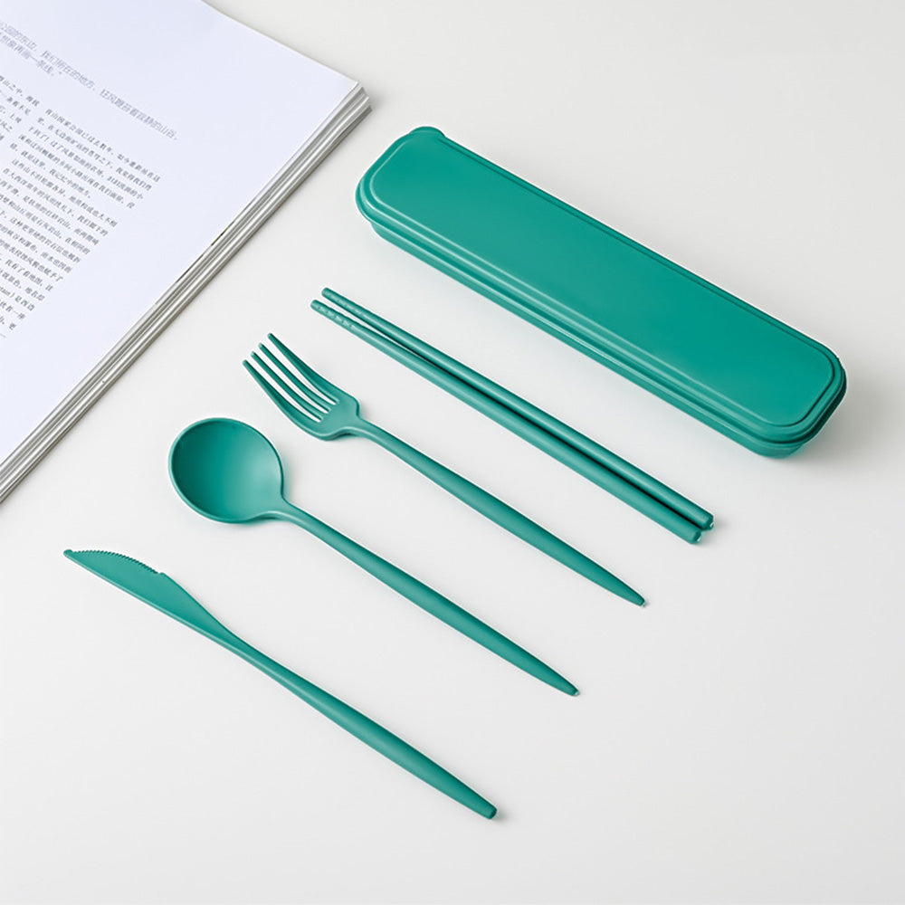 Reusable Travel Utensils Set with Case Portable Knife Fork Spoons Cutlery Set