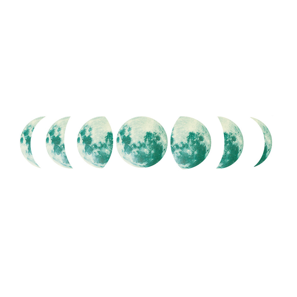 Set of Glow in The Dark Moon Wall Sticker