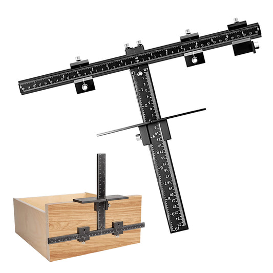 Cabinet Hardware Jig Aluminum Alloy Cabinet Handle Jig with Center Punch