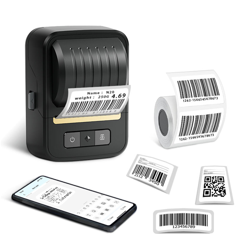 Bluetooth Label Maker Machine With Tape Inkless Labeler Sticker Printer