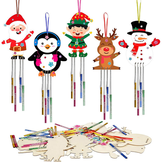 3D Rotating Christmas Wind Chime Kit for Kids Make Your Own Wind Chime Wooden Arts