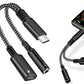 2-in-1 Type-C Audio and Charging Adapter for USB-C Devices with 30W Fast Charge