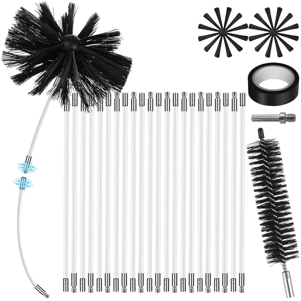Dryer Vent Cleaner Kit Flexible Quick Snap Brush for Dryer Chimney Duct